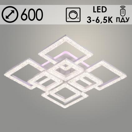 Люстра K38564/4+4 WT белый LED 200W+36W 3000K-6500K ПДУ диммер d600, 24